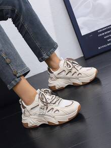 New Women's Casual Sports Shoes, Fashionable - Beige - View 5