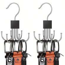Rotating 6-Claw Hook, 2 Counts Multifunctional Rotating Hook, Clothes Hanger, Bag Hanger, Home Organizer For Coat, Hat, Scarf - 1pc - 查看 5