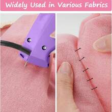 Handheld Garment Tag Gun, Suitable For Clothing, Quick Sewing Garment Fasteners & Labels, Sewing Kit Includes 6 Needles, 500 Black Fasteners And 500 White Fasteners, Purple - Purple - View 11