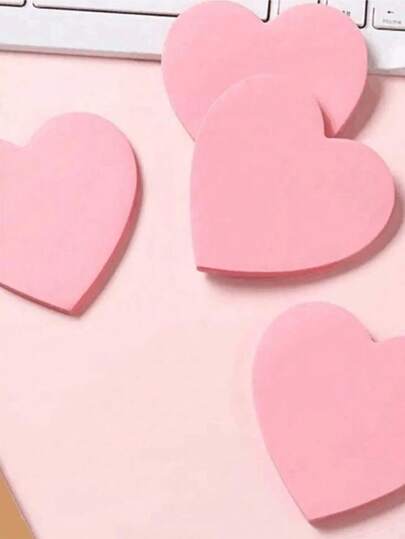 Notes adhésives en forme de cœur, bloc-notes auto-adhésif, cahier, agenda, autocollants, fournitures de bureau et scolaires