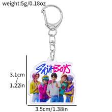 8件套全新神秘钥匙扣配件钥匙圈亚克力钥匙扣粉丝礼物新年礼物、情人节礼物、复活节礼物（随机款式） - 彩色 - 查看 9
