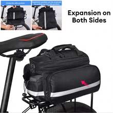 Large Capacity Waterproof Bicycle Rear Rack Bag, Suitable For Mountain Bike Long-Distance Riding, Luggage Carrier Pannier