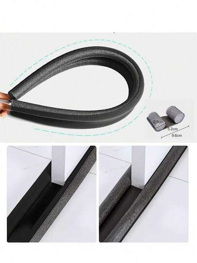 1pc Foam Door Draft Stopper | Double-Sided Full Coverage Door Sealing Strip | Soundproof & Insulating Material For Home Decor, Suitable For All Seasons, Holidays, Parties