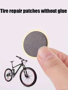 Gumowe łatki do naprawy opon rowerowych, szybka naprawa podczas jazdy na rowerze na świeżym powietrzu, typ uniwersalny, odpowiednie do jazdy na długich dystansach lub codziennej jazdy na rowerze na świeżym powietrzu, odpowiednie na Święto Dziękczynienia, Boże Narodzenie, Walentynki, Halloween, Nowy Rok i inne święta - Wielokolorowe - Zobacz 5