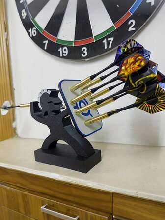 Soporte para 9 dardos, perfecto para la cueva de hombres/bar/oficina en casa, organizador de dardos con exhibición de lanzas largas