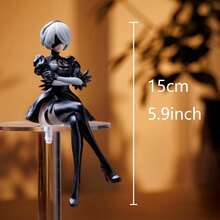 尼尔：机械纪元 2B 9S A2 可动动漫手办模型雕像桌面摆件收藏品，万圣节和圣诞节礼物 - 彩色 - 查看 4