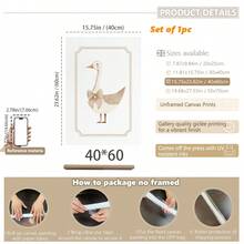 1 Stück Leinwandkunst, neutrale Stil Kinderzimmer Galerie Wanddekoration, sanftes beige Kinderzimmer Dekoration Teddybär Muster Entchen Thema Vintage Reise-Stil Buchstaben Poster - gerahmte Kinderzimmer Wandkunst, Mädchen Kinderzimmer Wanddekoration, Baby Mädchen, Baby Jungen, Mädchen Schlafzimmer Mädchen Kinderzimmer Dekorative Kunst, Baby Produkte Kinderzimmer Poster - Verschiedenfarbig - Übersicht 14