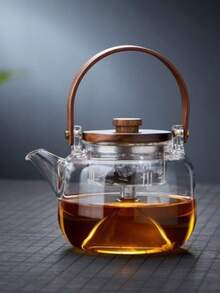 1pc New Peachwood Stovetop Kettle With Thick Glass Lid; 2025 New Model Handled Hot Water Kettle; Dual-Use Pot, Large Capacity, Suitable For Daily Tea Drinking, Office Tea Making, Home Camping And Hotel Use; Very Practical, Great Gift For Holidays - Multicolor - View 12