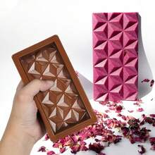 1/2pcs Small Raspberry Chocolate Silicone Mold, Square Raspberry Chocolate Block, Dubai Chocolate, Candy, Mousse, Dessert, Cake Decor, Baking Tool, Homemade Christmas, Thanksgiving, Valentine's Day Gift, Rectangle Handmade Soap, Candle, Plaster, Resin Mold - Multicolor - View 10