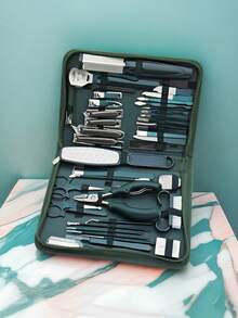 修甲套裝專業指甲剪套裝修腳護理工具 - 不銹鋼女士修飾套裝,適用於旅行或家庭