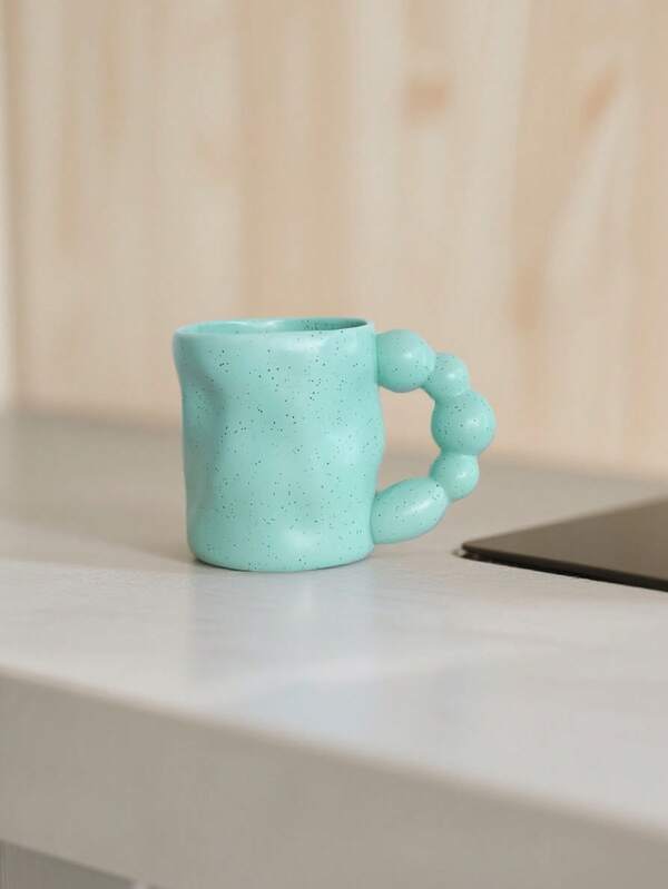 1pc Nordic Style Ceramic Ombre Coffee Mug, High-Quality Gradient Color Ceramic Cup, Large Capacity Drinking Mug, Household Water Cup, Breakfast Cup