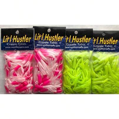 Southern Pro Litand#039;L Hustler Tube Body Crappie Panfish Jig Fishing Lure Lot Of 4