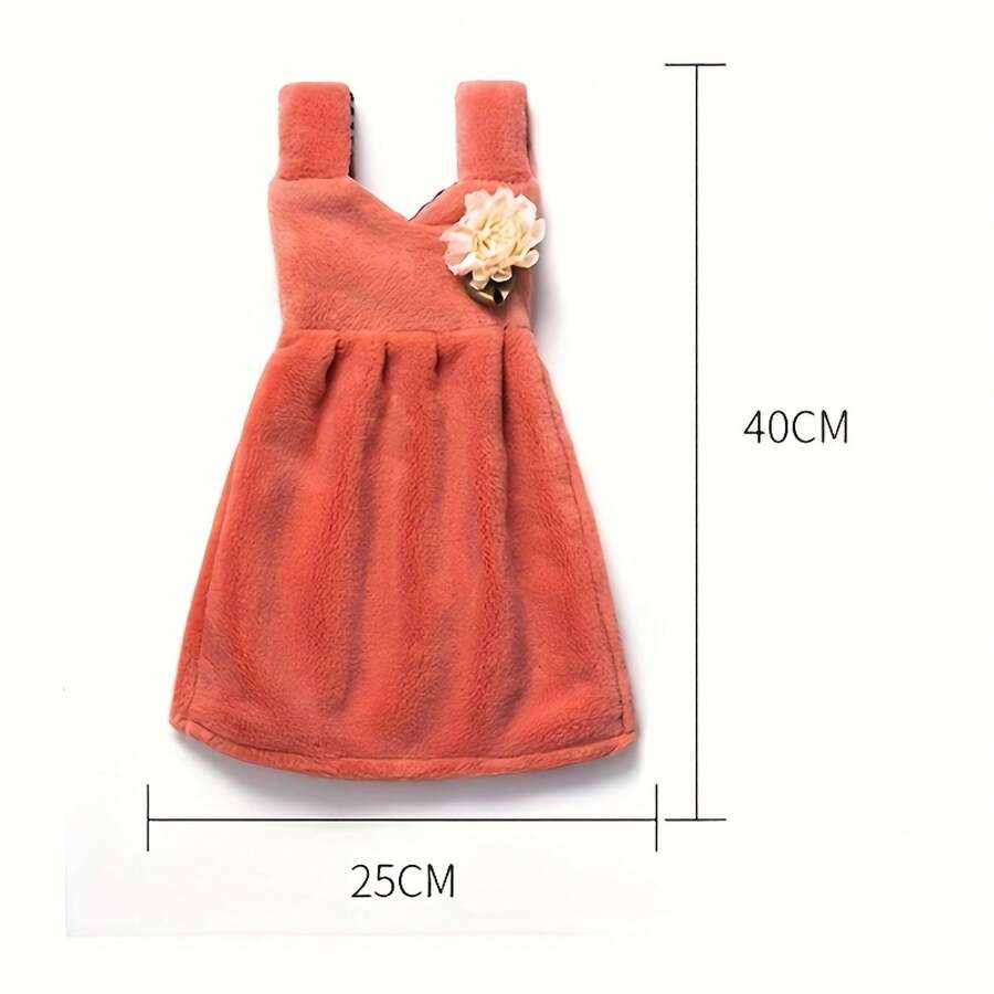 1 Piece Cute Hanging Hand Towel, Comes With A Small Hanger, Very Cute, Suitable Gifting To Family And Friends, Quick-Drying And Lint-Hand Towel, Suitable Home, Kitchen, And Family Use, Household, Kitchen Supplies > Bathroom Supplies > Bath Towels > Hand Towels - Quả cam - Xem 1