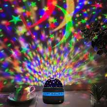 1 pieza Proyector de Luz Nocturna Estrellada Alimentado por USB - Rotación Automática, Lámpara LED Cambiante de Color, Para Dormitorio, Sala de Juegos, Decoración del Teatro en Casa - Regalo Perfecto para Navidad y - Negro - Ver 9