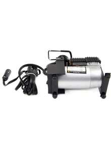 DeTODO Compresor de Aire de 12V con Adaptador de 150 S. Para Neumáticos de Coches, Camiones Pesados, Piezas de Automóviles. Incluye 2 Adaptadores de Boquilla y 1 Aguja - Negro/Gris - Ver 7