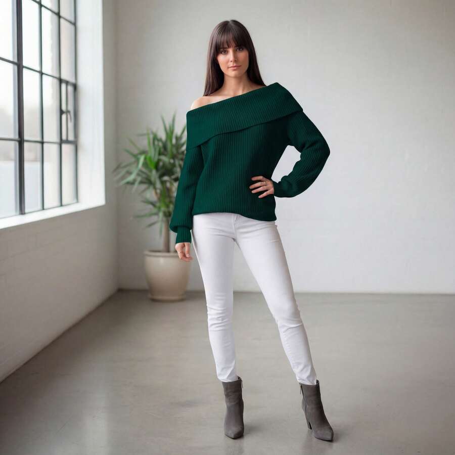 Women Cardigans - Dark Green - View 1