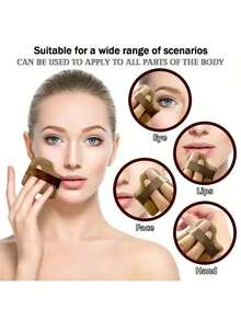 The 23-Piece Makeup Brush Set Includes A 13-Piece Makeup Brush Set, A Toothbrush-Shaped Foundation Brush, A Brown Makeup Sponge, 2 Round Loose Powder Sponges, And 6 Cookie-Shaped Powder Puffs, Along With A Matching Storage Bag. It Is Suitable For Use With Eyeshadow, Foundation, BB Cream - Multicolor - View 9