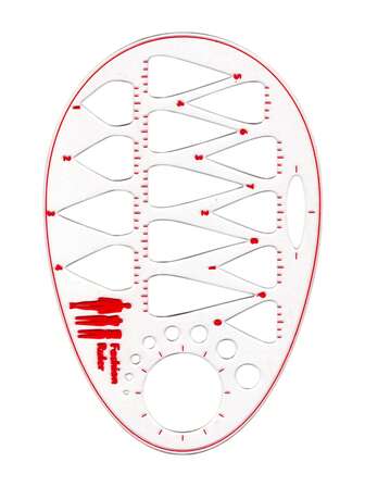 Plantilla de cuello de moda de acrílico - Herramienta ideal para coser, cortar y dibujar