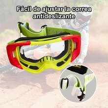 Gafas de motocross Gafas de motocicleta todoterreno Gafas anti UV OTG MX Gafas de motocross de carreras de motocross Gafas de  para montar en motocicleta - Marco rojo y amarillo - Ver 7