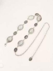 1pc Women's Bohemian & Western Style Carved Floral & Geometric Pattern Vintage Adjustable Waist Chain, Casual & Fashionable, Suitable For Daily Wear With Pants And Skirts - Butterfly - View 20