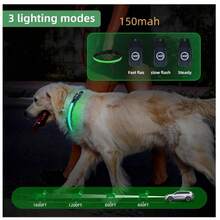 1 pièce Collier lumineux pour chien étanche rechargeable par USB - Collier de confortable et doux en maille ajustable, convient pour les promenades de nuit. Collier de chien LED en maille de nylon doux et ajustable, adapté aux petits, moyens et grands chiens. Design durable et à la mode, améliore la visibilité nocturne - Multicolore - Voir 11