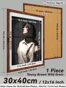 30x40cm/30x30cm/15x15cm Wood Grain Photo Frame (Hardware Upgrade) For Wall/Diamond Painting, Large Multi Collage Gallery Picture Frame For Photo Wall, Classic/Simple/Cottagecore/Retro/All-Match, Material, Gift For Birthday/Wedding/Family/Home