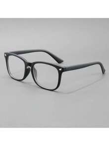 1 Pair/3 Pairs Geometric Frame Men's Modern Minimalist Elegant Transparent Glasses, Suitable For Back To School, Office, Reading, Daily Life And Accessories - Clear - View 5