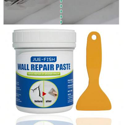 White Wall Repair Paste - Quickly Repair Wall Cracks And Nail Holes, Easily Fix Scratches. Wall Surface Repair And Stain Covering Paste, Wall Paint Peeling Repair Agent, Waterproof Crack Repair Agent.