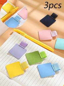 自粘皮革笔夹，创意简约装订笔套，弹性笔插，适用于笔记本、日记本、书写学习用品