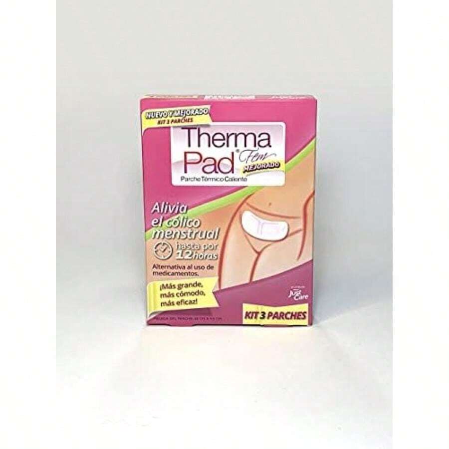 3 Parches Termicos Para El Alivio De Los Cólicos Menstruales, kit mensual 3 parches, 20 x 9.5 cms, abarca todo el vientre bajo, alivio sin medicamentos por 12 hrs.(default) - Multicolor - Ver 1