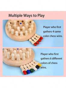 Wooden Memory Match Stick Board Game: A Puzzle Logic Game And Brain Teaser - The Perfect Combination Of Interaction And Fun! Suitable For Family Gatherings