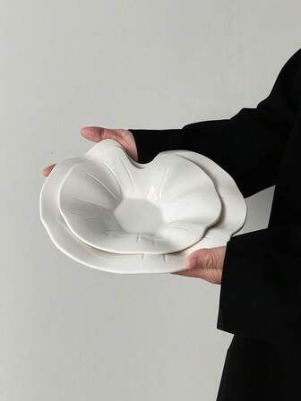 1 pieza Plato creativo de estilo occidental para bistec y pasta, plato de cerámica de alta gama, bandeja de servir elegante para hotel y restaurante, vajilla especializada para comedor