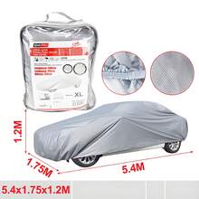 Funda universal para todo tipo de vehículos, incluyendo sedanes, SUV y todoterrenos. Funda de PEVA, parasol, impermeable, resistente a la lluvia y a la nieve. Apta para todos los modelos de coche, incluyendo sedanes, SUV y todoterrenos. - Plateado - Ver 15