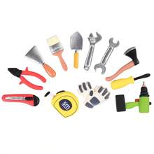 طقم أدوات إصلاح مصغرة للدمية، ملحقات راتنجية مصغرة كماشة وسكين، ديكور دمية، مواد DIY، زينة الهاتف، ديكورات المكتب - متعدد الألوان - مشاهدة 3