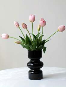 ZaiYe 5/10/15pcs Set, High-End Artificial Tulips, Valentine's Day Gift, Bridal Bouquet, Modern Minimalist European Style Decor, Plastic Fake Flower Bouquet, Artificial Plant Decor, Suitable For Home And Outdoor - Multicolor - View 2