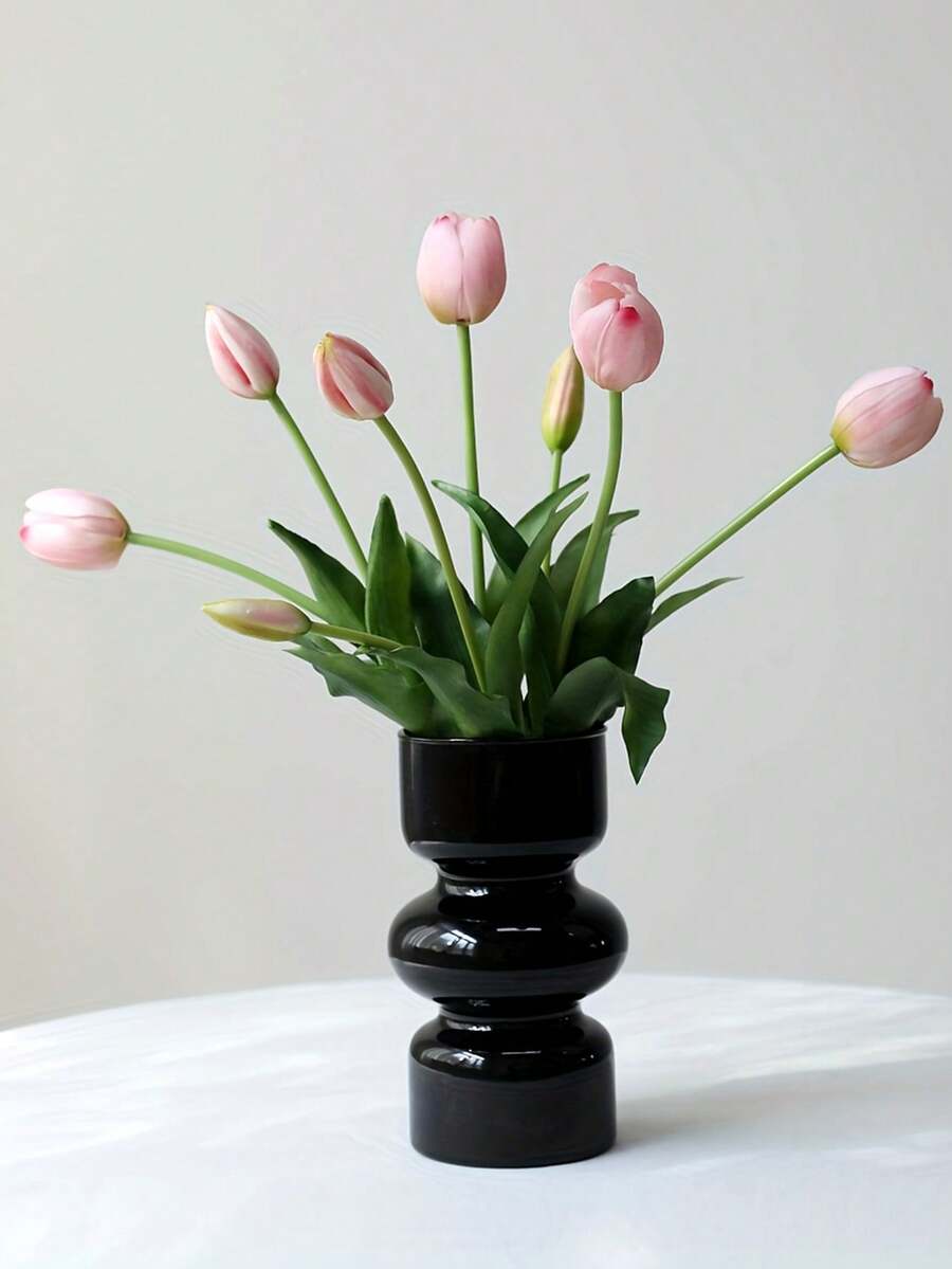 ZaiYe 5/10/15pcs Set, High-End Artificial Tulips, Valentine's Day Gift, Bridal Bouquet, Modern Minimalist European Style Decor, Plastic Fake Flower Bouquet, Artificial Plant Decor, Suitable For Home And Outdoor
