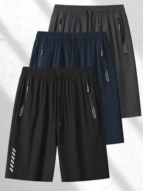 男士夏季休闲运动短裤，可调节抽绳腰带，适合户外活动、骑行、跑步和日常穿着，复活节短裤，开斋节服装