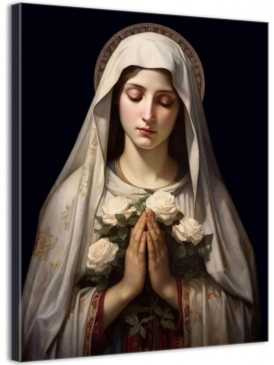 Virgin Mary Canvas Wall Art Christian Poster Prints Our Lady of Guadalupe Painting Catholic Pictures Inspiring Home Wall Decor Living Room Bedroom Office xincuadros decorativos para sala,poster,con marco,posters,cuadros para la pared ,marcos para cuadros,cuadro,virgen de guadalupe,salascuadros decorativos para sala,poster,con marco,posters,cuadros para la pared ,marcos para cuadros,cuadro,virgen de guadalupe,salas - transparente - Ver 1