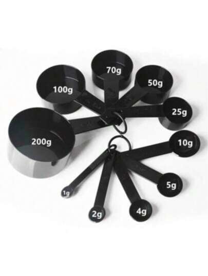 Set di 10 tazze e cucchiai da cucina, tazze e cucchiai da cucina impilabili, utensili da cucina e da forno, adatti per Ognissanti, Natale, Ringraziamento, cucina, sala da pranzo, esterno, cottura, tazze da misura, accessori da cucina e altri rifornimenti.