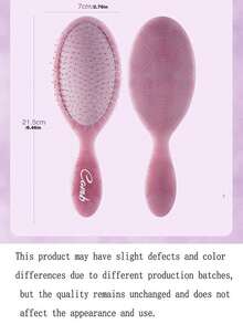 1pc High-Top Massage And Volumizing Cushion Comb With Floral Patterns. It's Portable, Suitable For Both Wet And Dry Use, And Is A Versatile Hair Styling Tool. Ideal For Home Use, As A Hair Care Comb, And A Personalized Gift. Perfect For Women, It's A Travel Essential, A Fun Present, And Pairs Perfectly With A Folding Mirror. - Multicolor - View 4