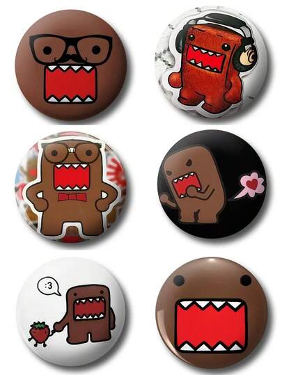 재미있는 몬스터 그래픽 배지 브로치, 여성용 옷깃 핀 브로치, 가방 펜던트, 패션 액세서리, 친구, 가족, 선생님 및 급우를 위한 재미있는 선물