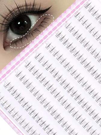 DIY下睫毛分段式，V形，火焰形下睫毛，卡通睫毛，角色扮演睫毛，尖头睫毛，适合初学者和日常使用。