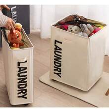 LDQ Multi-Functional Foldable Wheeled Storage Box - Oxford Cloth Laundry Basket, Easy-Moving Dirty Clothes Hamper, Suitable For Modern Home, Laundry Basket