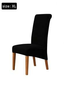 1 chiếc, Vỏ bọc ghế ăn bằng nhung màu xanh lục thanh lịch - Mềm mại, có thể giặt, co giãn và ôm sát, thích hợp cho gia đình, nhà hàng, tiệc - Chất liệu pha polyester có thể giặt máy, không in họa tiết, vỏ bọc ghế, vỏ bọc ghế tiệc; vỏ bọc nhung màu xanh lục; vỏ bọc ghế co giãn và ôm sát, ghế ăn bằng nhung, thích hợp cho Giáng sinh và nhiều lễ hội khác. - màu đen - Xem 7