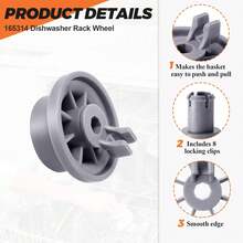 4pcs/8pcs Replacement Rollers/Wheels For Bosch Dishwasher AP2802428 165314 - Multicolor - View 4