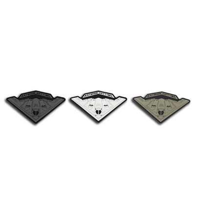 1pc Glow-In-The-Dark Fighter Plane Pattern PVC Patch Badge Sticker, With Hook Backing, Suitable For Bags, Backpacks, Vests And Clothing Decoration Embroidery Applique Soft Rubber