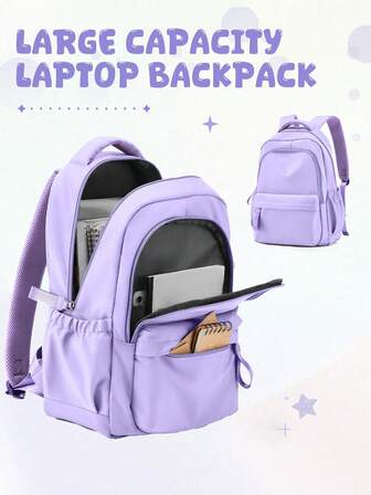 Large Capacity Lightweight Laptop Backpack For Women Fits15.6 Inch Laptop, Waterproof School Backpack With Multi Pockets, Anti-Theft Travel Commuter Bag, Back To School Essentials, Casual College Bookbag For Students Office Workers