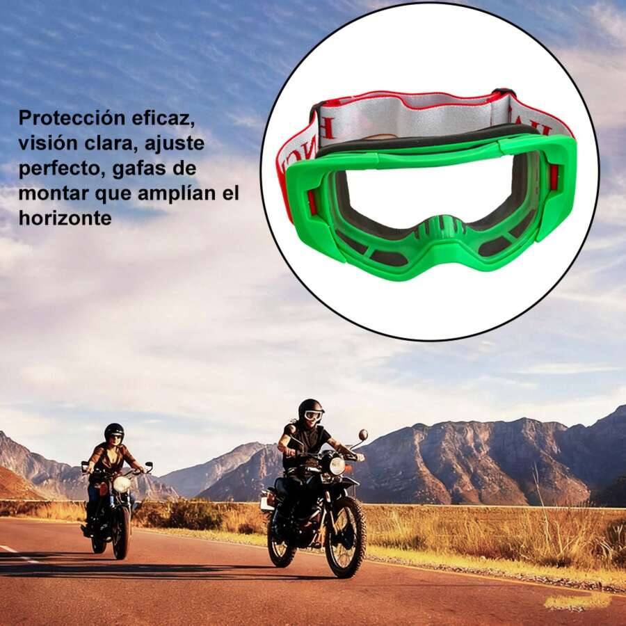 Gafas de motocross Gafas de motocicleta todoterreno Gafas anti UV OTG MX Gafas de motocross de carreras de motocross Gafas de  para montar en motocicleta - Marco rojo y amarillo - Ver 1