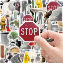 50张都市涂鸦贴纸 - 防水乙烯基材质，适用于笔记本电脑、滑板、吉他、行李箱等 - DIY装饰礼品，彰显都市美学 - 彩色 - 查看 2