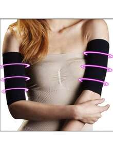 Elastic Knitted Compression Arm Sleeves,Elbow Brace For Men Women UV Sun Protection Arm Trimmers,Daily Workout Fitness Yoga Sport Arm Bands - màu đen - Xem 8